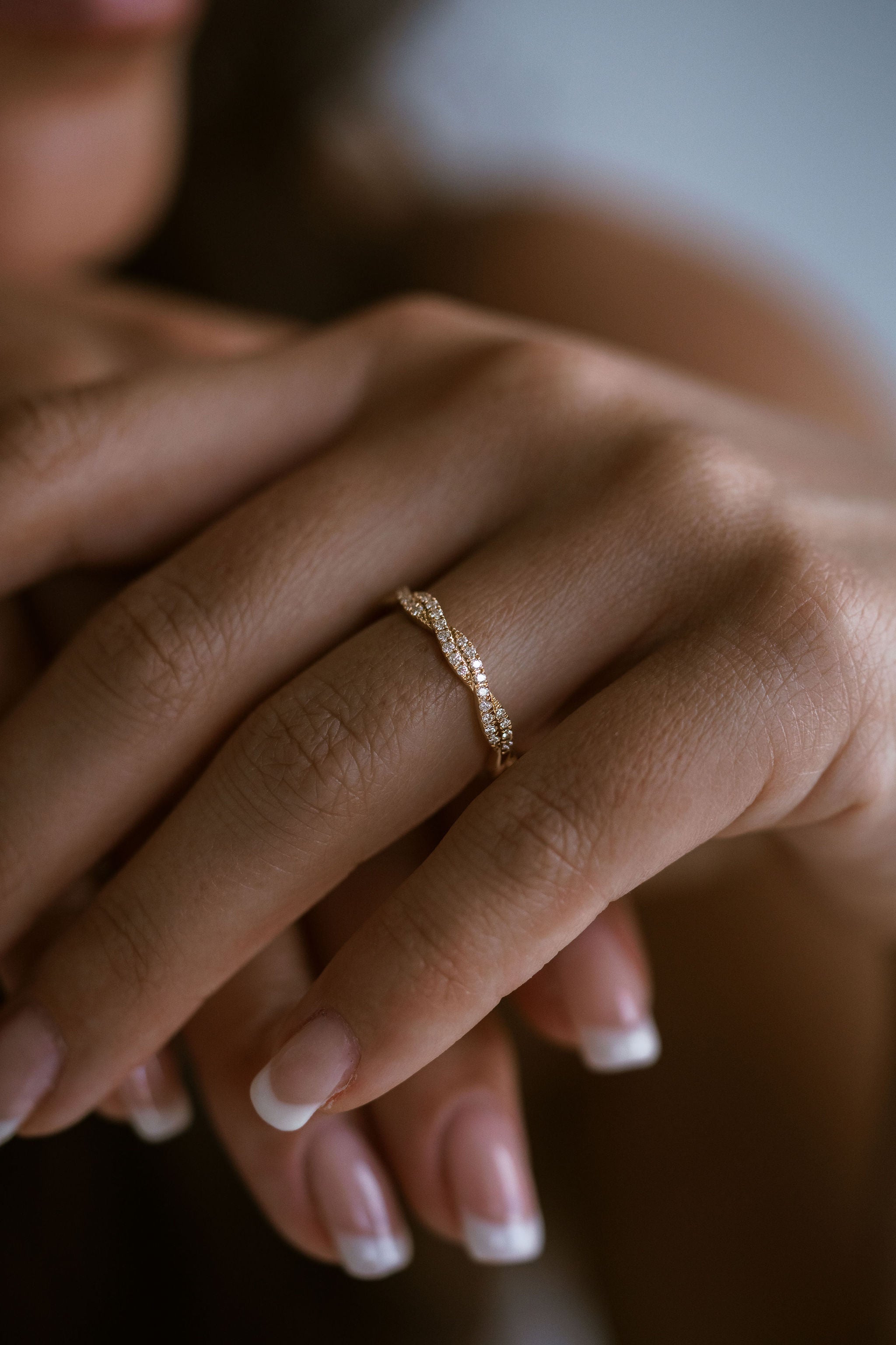 0.25 TCW Round Shaped Half Eternity Lab Grown Diamond Wedding Band